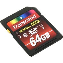 Карта памяти   Transcend   TS64GSDXC10U1   SDXC Memory  Card  64Gb  UHS-I Class10