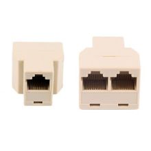 Разветвитель RJ45 - 2xRJ45, гнездо на два гнезда 8P8C, Gembird US-09A