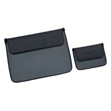 Чехол для ноутбука Sony VGP-CP7 чехол для ноутбуков с диагональю дисплея 14-15 дюймов, полиэстер, серый с черным, 39x31x2 см, в комплекте чехол размером 22x16x1.6 см