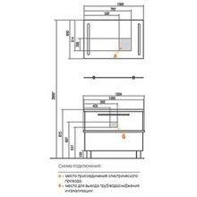 Тумба Акватон Турин 100 с черной панелью
