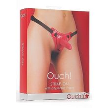 Shots Media BV Красный страпон Strap-On Red - 11 см.