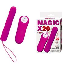 Розовая удлиненная вибропуля Magic x20 Розовый