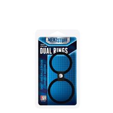 Dream Toys Чёрное двойное эрекционное кольцо Dual Rings Black (черный)