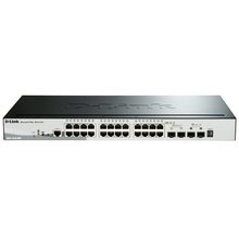 Коммутатор d-link (dgs-1510-28p a1a) 24-порта 10 100 1000base-t poe+ 2 gigabit sfp, 2 10g sfp+ ports