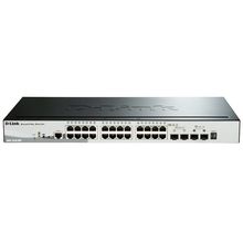 Коммутатор d-link (dgs-1510-28p a1a) 24-порта 10 100 1000base-t poe+ 2 gigabit sfp, 2 10g sfp+ ports