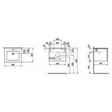 Тумба с раковиной Laufen Pro S 8.6096.2.464.104.1 глянец