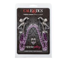 Фиолетовая цепь с зажимами на соски Purple Chain Nipple Clamps