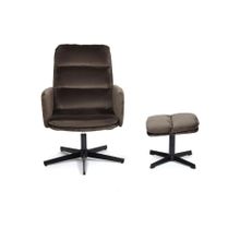 Tetchair Кресло ALFRED с банкеткой (mod. DM7574-1) , коричневый (37-brown)