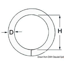 Osculati Round ring 6x50 mm, 39.598.01