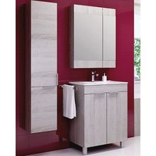 Aqwella Мебель для ванной Бриг 60 дуб седой, с дверцами