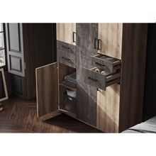 Шкаф с ящиками Соло 2, 1200х500х2200, Дуб каньон Железный камень