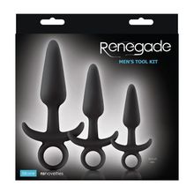 NS Novelties Набор черных анальных пробок с держателем Renegade Men s Tool Kit (черный)