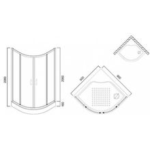 Душевой уголок Am.Pm Bliss L (W53G-301-090MT) (90х90) прозрачное стекло профиль матовый