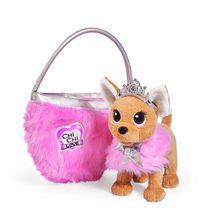 Мягкая игрушка CHI CHI LOVE 5893126 Собачка Принцесса с пушистой сумкой