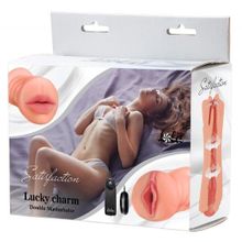 Lola toys Двусторонний мастурбатор с вибропулей Satisfaction Lucky charm