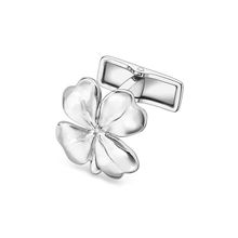 JCE8236K - Запонки DUNHILL Four Leaf Clover Клевер серебро родий - DUNHILL (Англия)