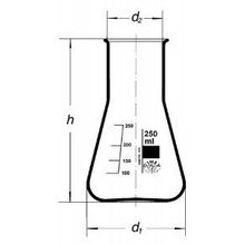 Колба Эрленмейера, (шир. горловина) 250 мл. (Кат. № 25 632 417 106 250)