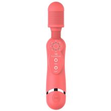 Розовый универсальный массажер Silicone Massage Wand - 20 см.