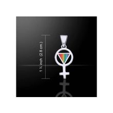 Серебряный талисман "женская радуга"