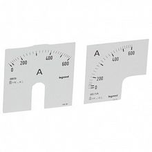 Измерительная шкала (1 круглая + 1 квадратная) для аналоговых амперметров - 0-600 A |  код. 014620 |  Legrand