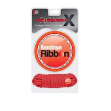 Набор для фиксации BONDX BONDAGE RIBBON   LOVE ROPE: красная лента и веревка Красный