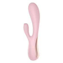 Розовый вибратор-кролик Satisfyer Mono Flex с управлением через приложение - 20,4 см. (216374)