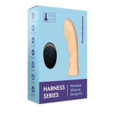 Телесный вибрострапон Vander Wireless Silicone Dong - 14 см. (241992)