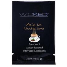 Лубрикант со вкусом кофе мокко Wicked Aqua Mocha Java - 3 мл. (235241)