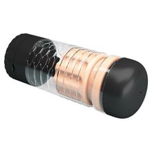 Вибромастурбатор-вагина Emily в черной колбе (233464)