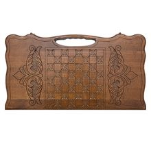 Нарды резные "Самсон и лев" с ручкой 60