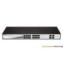 Коммутатор D-Link Switch DGS-1210-16 WebSmart коммутатор с 12 портами 10 100 1000Base-T + 4 комбо-портами 1000Base-T Mini GBIC (SFP)