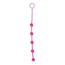 Toyz4lovers Розовая анальная цепочка с 5 шариками JAMMY JELLY ANAL 5 BEADS PINK - 38 см. (розовый)