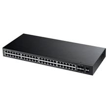 zyxel (zyxel gs2210-48 Управляемый коммутатор gigabit ethernet с 48 разъемами rj-45 из которых 4 совмещены с sfp-слотами и 2 дополнительными sfp-слотами) gs2210-48-eu0101f