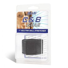  Чёрная утяжка на мошонку 1  Velcro Ball Stretcher