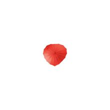 Красный зонт-трость «I love you» в форме сердца механический