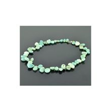 Бусики-Колечки Бусы Амазонит "Бабочка" арт.П3179