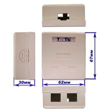 TWT-SA2-WH Настенная коробка 2 порт. для Keystone