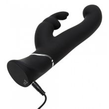 Черный вибратор-кролик G-Spot Stroking Vibrator - 24,2 см. (225592)