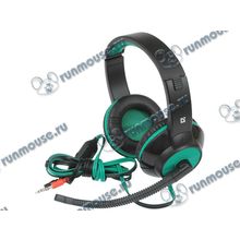 Гарнитура Defender "G-200 Warhead" 64119, с регулятором громкости, черно-зеленый (ret) [136265]
