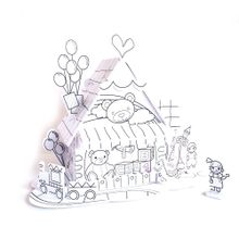 CubicFun Cubic Fun P693h Кубик фан Пазл-раскраска Игрушечный домик (5 фломастеров в комплекте) P693h