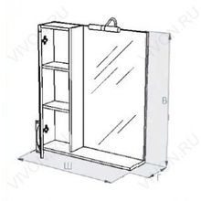 Triton Мебель для ванной Кристи 55 L с ящиками