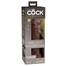 Коричневый фаллоимитатор 8  Silicone Dual Density Cock - 22,8 см.