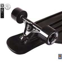 408-B Скейтборд Y-SCOO Longboard Shark TIR 31" пластик 79х22 с сумкой BLUE black