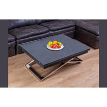 Слайн Стол-трансформер Левмар Cross P03 S79 Антрацит нержавеющая сталь