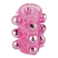 ToyFa Розовая насадка c шариками Pleasure Sleeve (розовый)