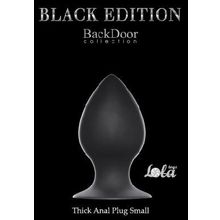 Чёрная анальная пробка Thick Anal Plug Small - 7,8 см. Черный