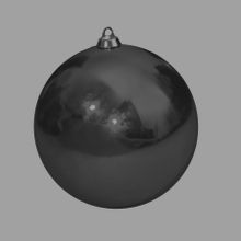 Новогодний шар глянцевый, диаметр 150 мм (розовый)