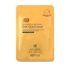 Маска для лица питательная J&G Cosmetics Gold Snail Face Nutrition Mask 10шт