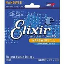 12302 NANOWEB Комплект струн для электрогитары, Baritone, 12-68, Elixir