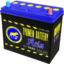 Аккумулятор автомобильный TYUMEN BATTERY Asia 6СТ-50 обр. (60B24L) 236x127x225
